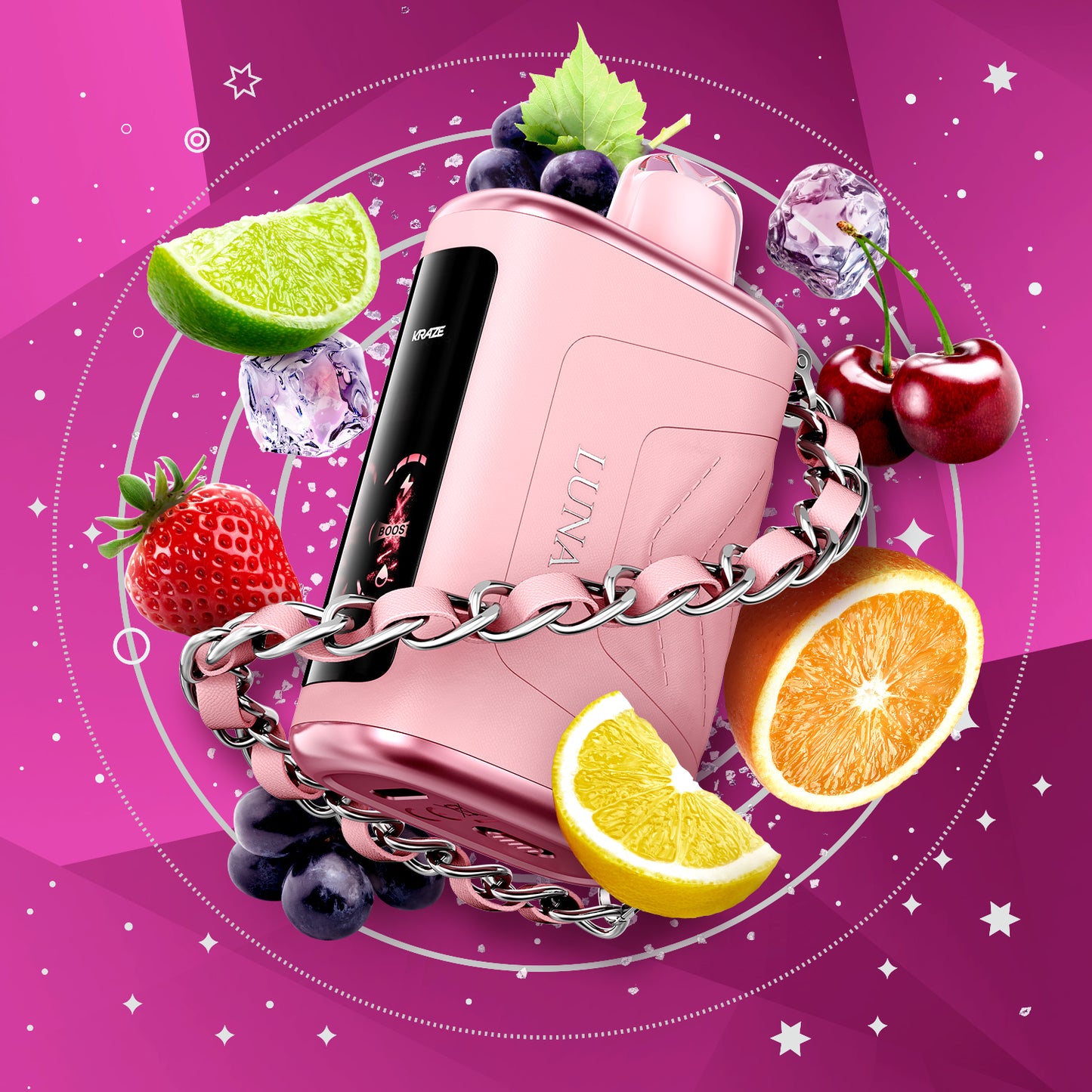 KRAZE LUNA VAPING DISPOSABLE 42K PUFFS - rufpuf vape, unleashed flavour beast, levelx pods, flavour beast 8k, drip n evo 28k, disposable flavor, unleashed vape, relx starter kit, flavour pods - 42 CLOUDZ