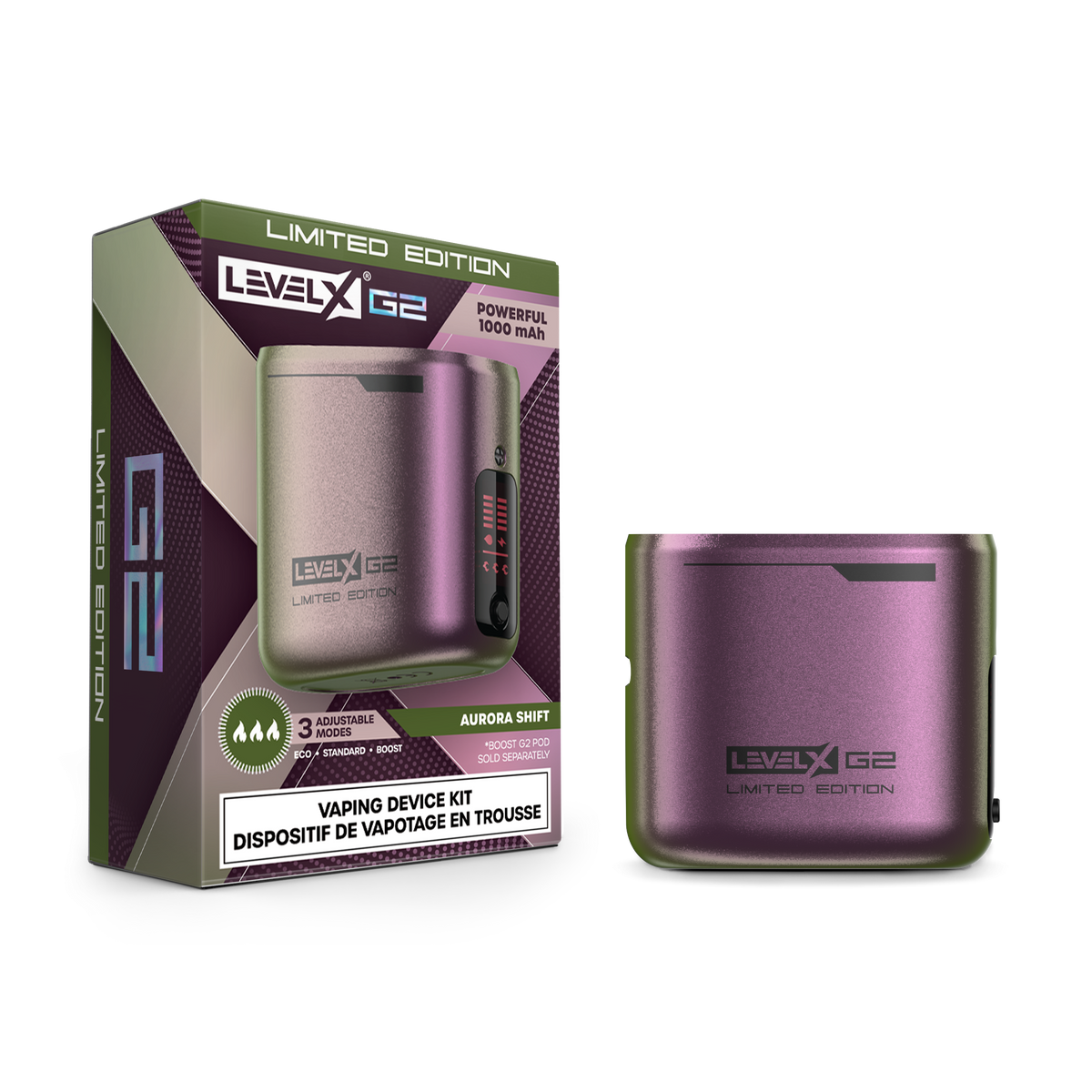 LEVELX G2 Boost Device | Rechargeable Vape Pod Battery Canada