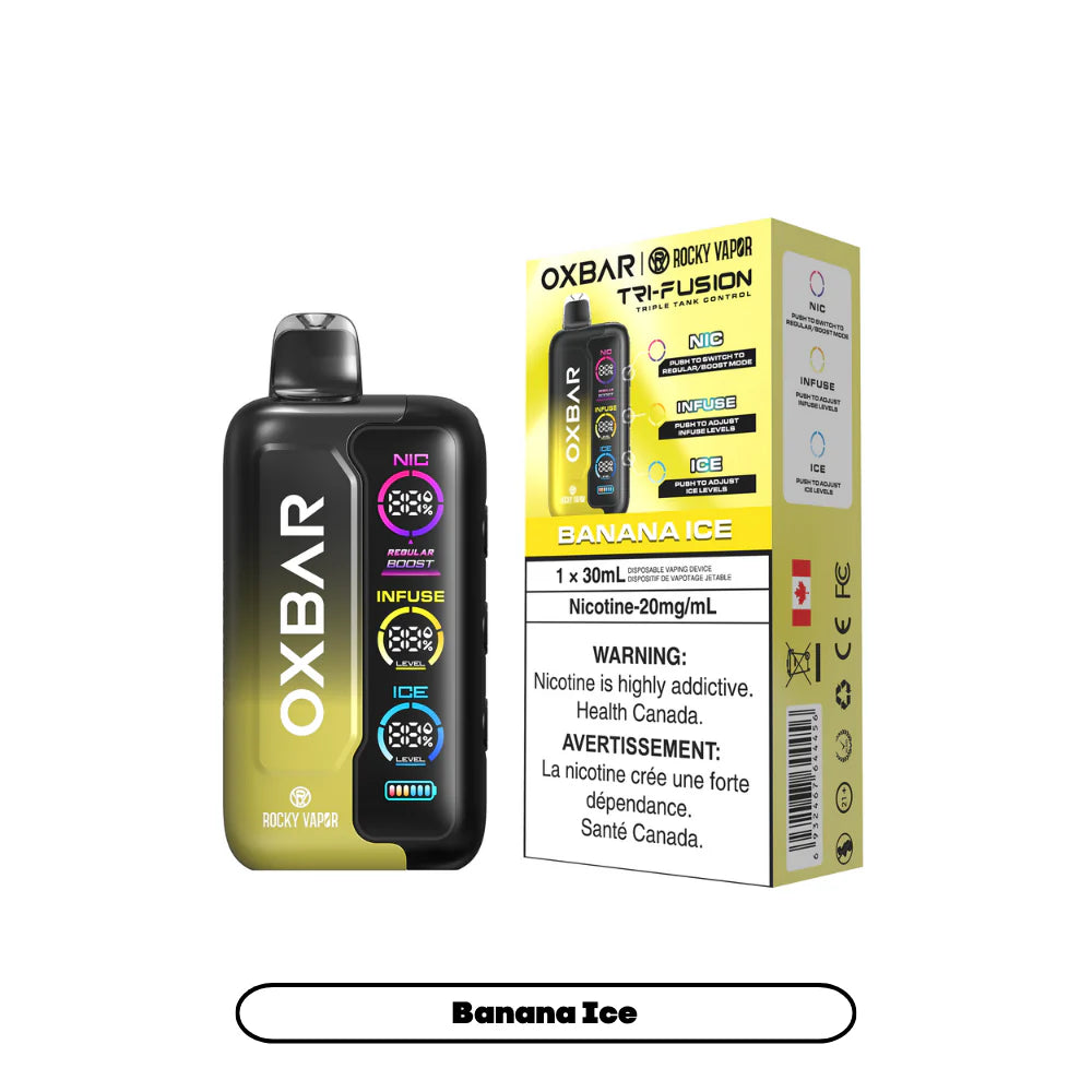 ROCKY VAPOR OXBAR TRI FUSION 30ML DISPOSABLE