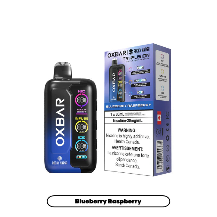 ROCKY VAPOR OXBAR TRI FUSION 30ML DISPOSABLE