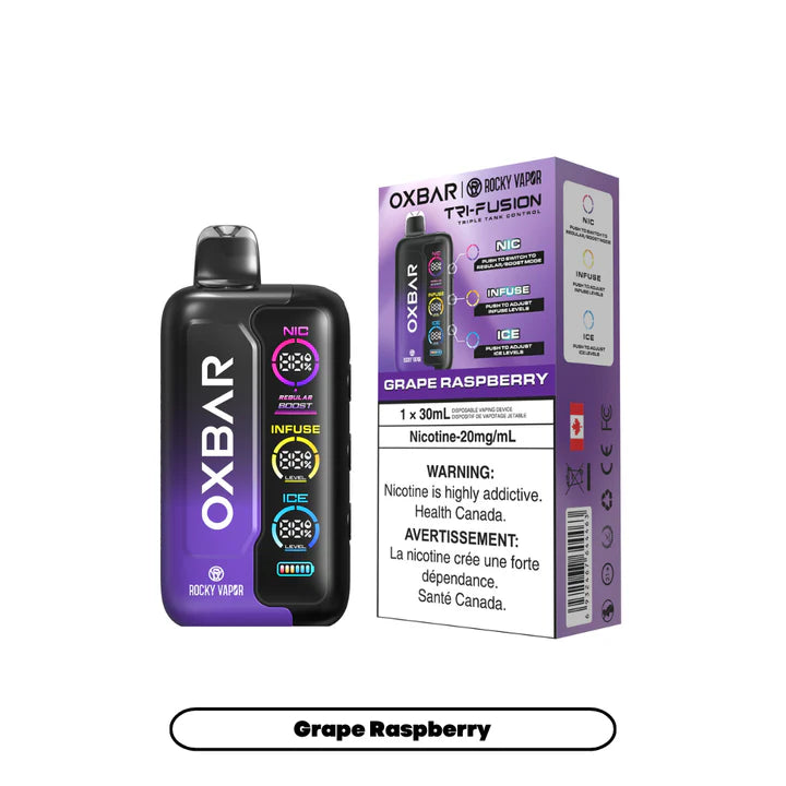 ROCKY VAPOR OXBAR TRI FUSION 30ML DISPOSABLE