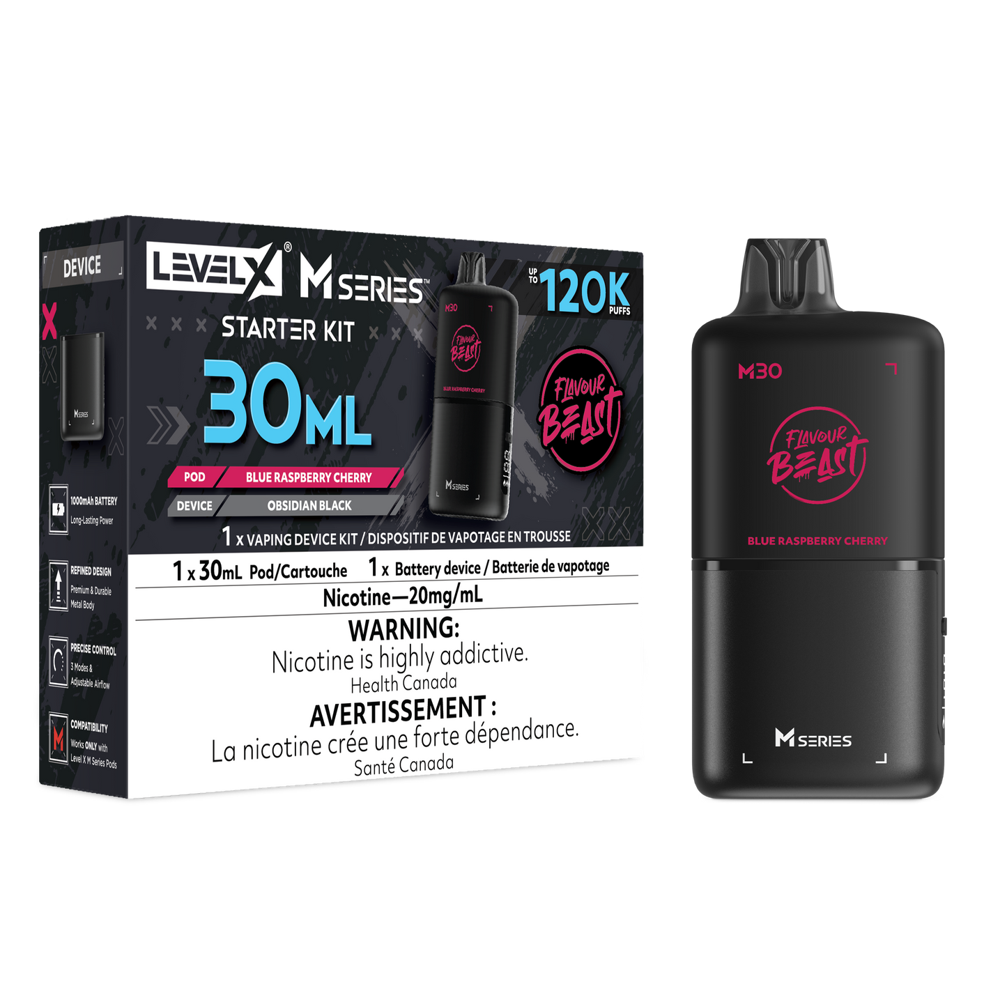 Flavour Beast Level X M30 120K Starter Kit – 30mL- Canada