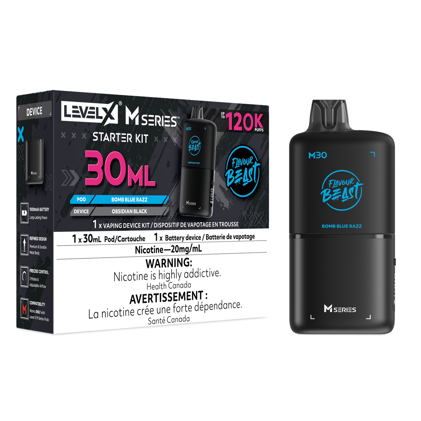 Flavour Beast Level X M30 120K Starter Kit – 30mL- Canada