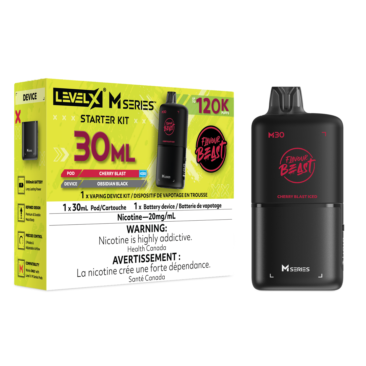 Flavour Beast Level X M30 120K Starter Kit – 30mL- Canada