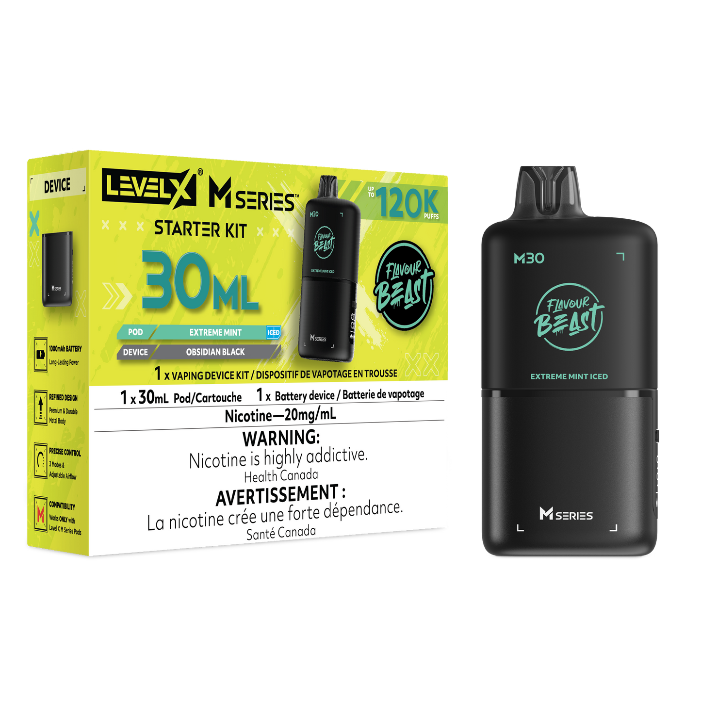 Flavour Beast Level X M30 120K Starter Kit – 30mL- Canada