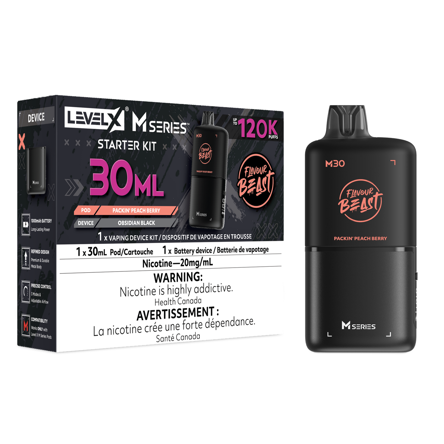 Flavour Beast Level X M30 120K Starter Kit – 30mL- Canada
