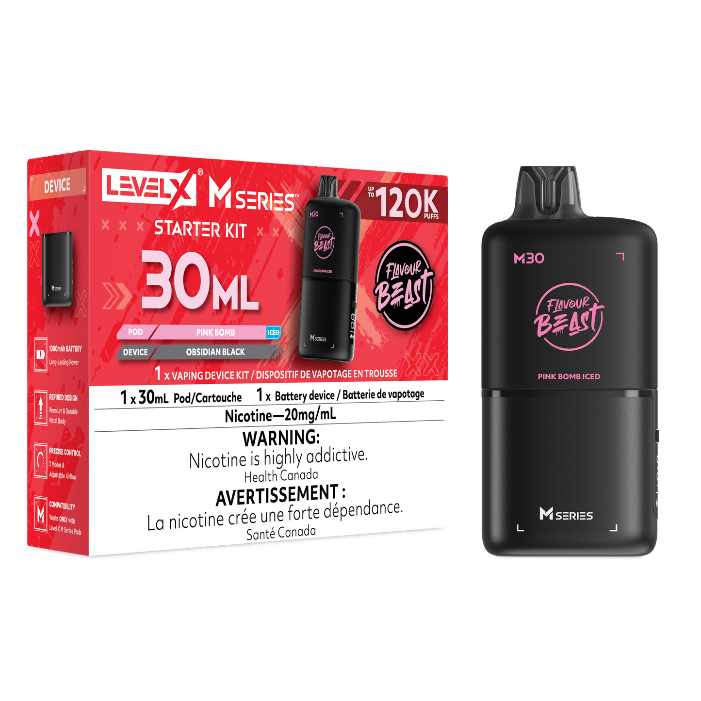 Flavour Beast Level X M30 120K Starter Kit – 30mL- Canada