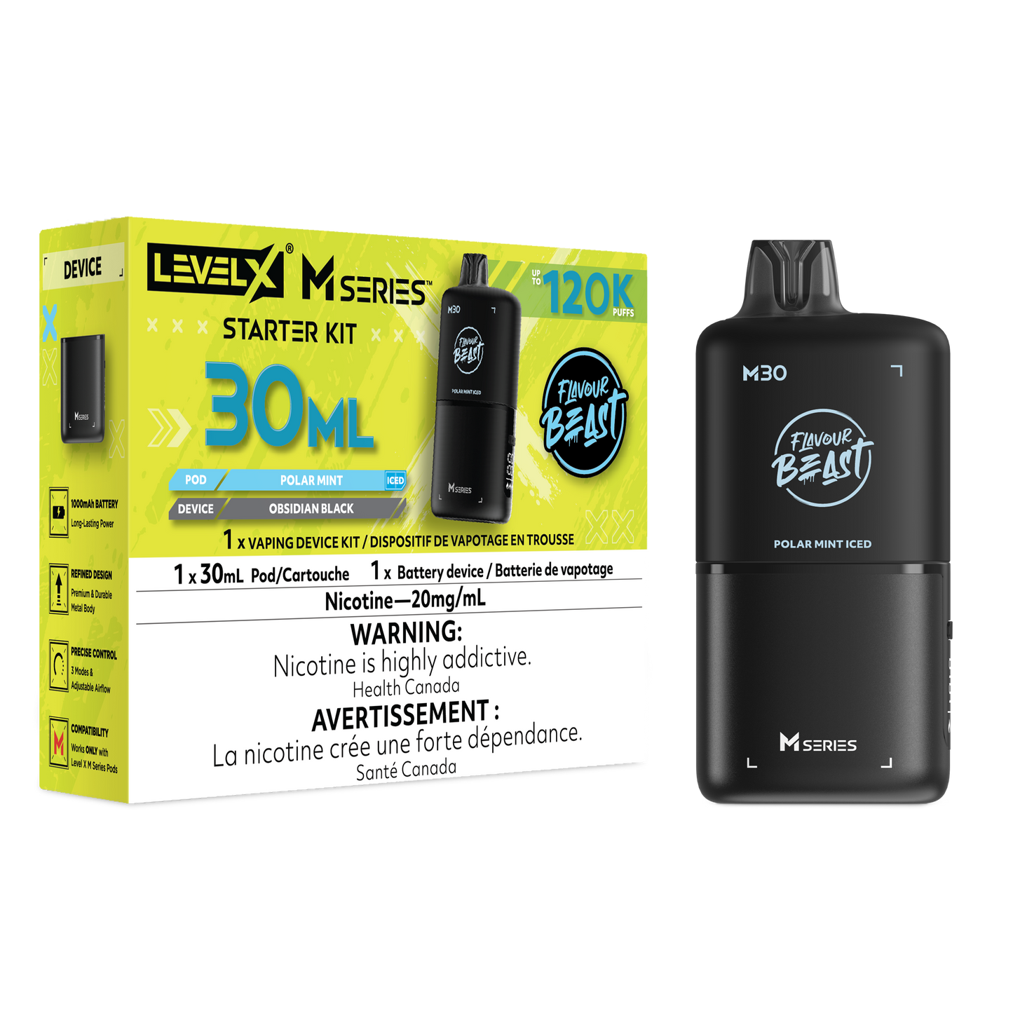 Flavour Beast Level X M30 120K Starter Kit – 30mL- Canada