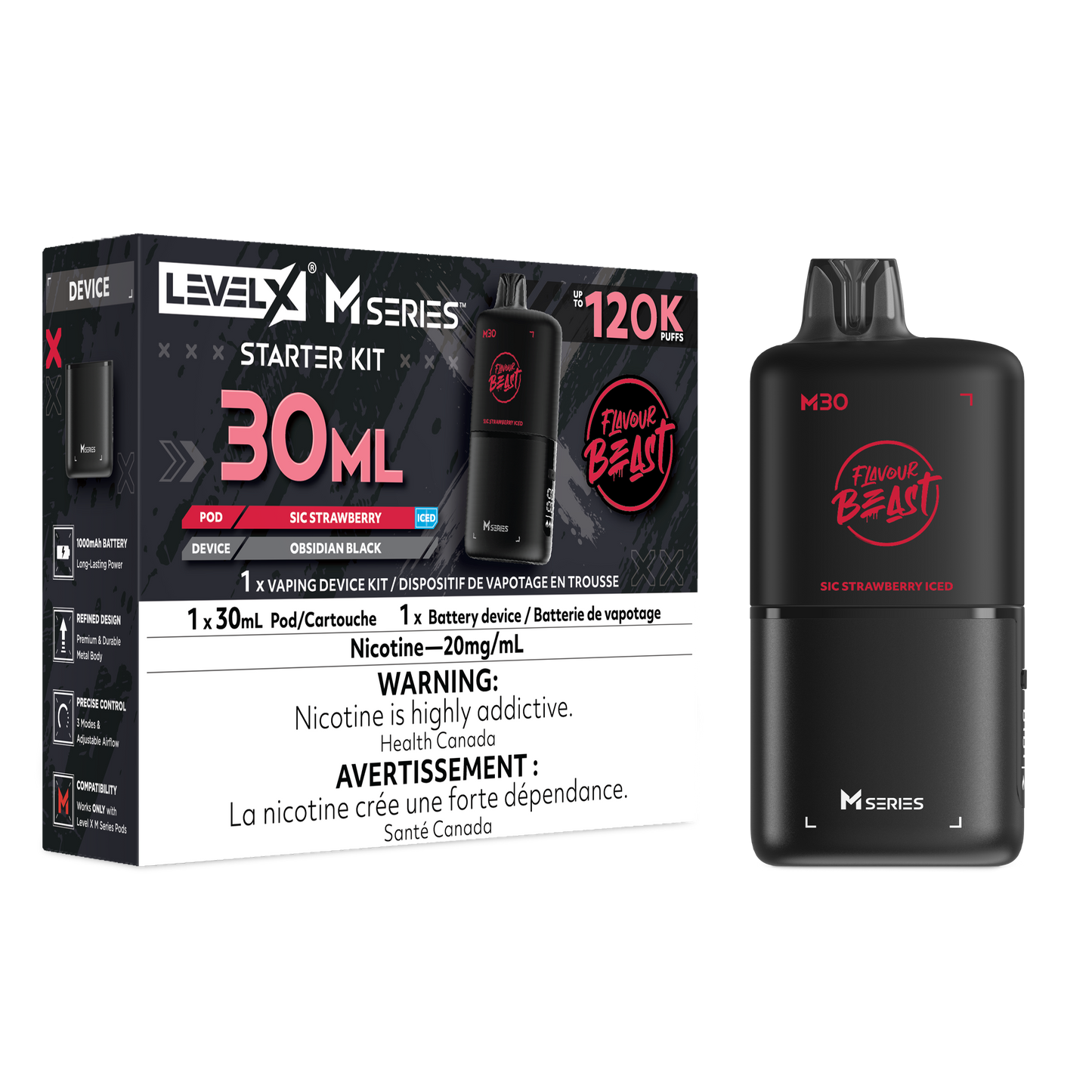 Flavour Beast Level X M30 120K Starter Kit – 30mL- Canada