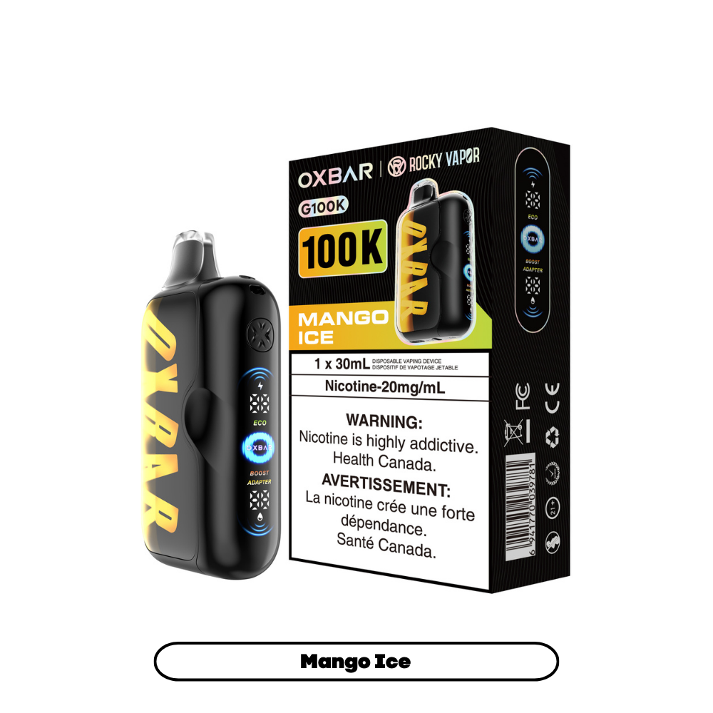 Rocky Vapor Oxbar G100K Disposable Vape – 100,000 Puffs | Premium Flavour Experience Canada | 42CLOUDZ.CA