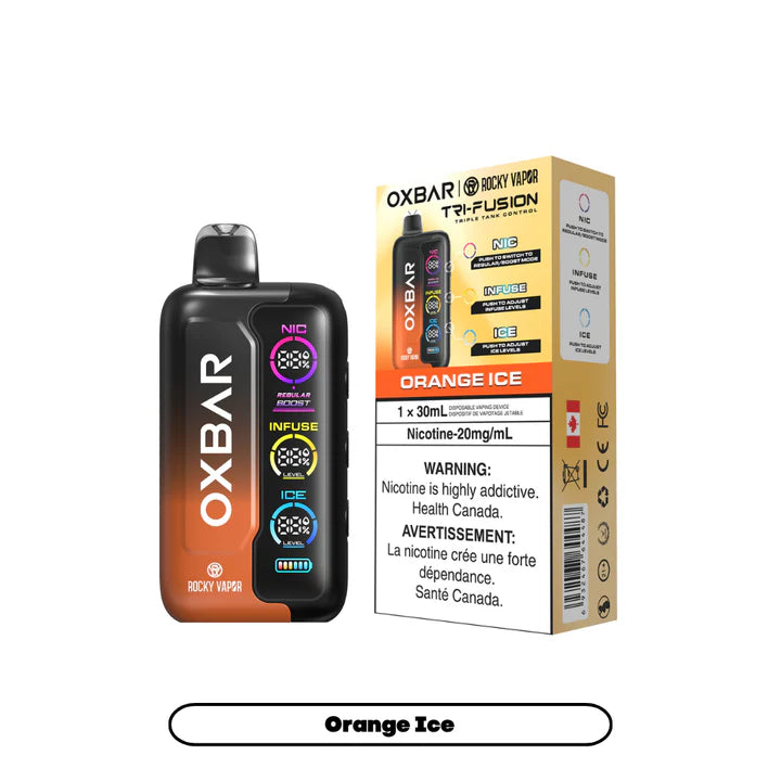 ROCKY VAPOR OXBAR TRI FUSION 30ML DISPOSABLE